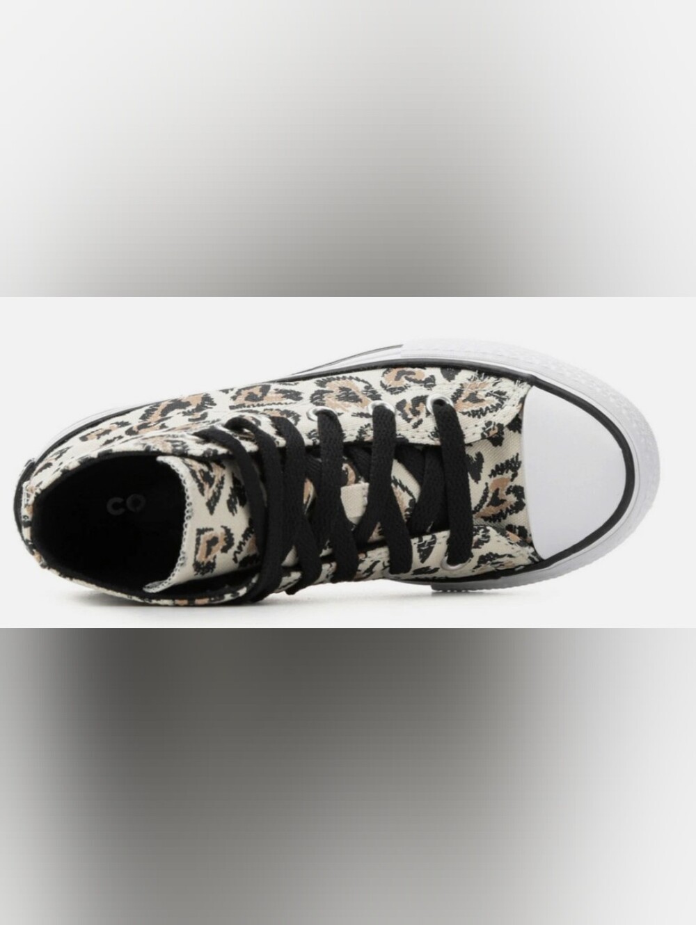 Chuck Taylor All Star EVA Lift Platform High GS  'Leopard' Sneakers Size 6 - Picture 4 of 12